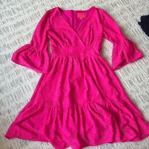 Lily Pulitzer hot pink dress. Like new